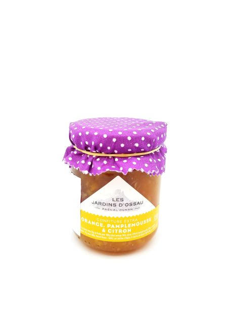 Les Jardin D'Ossau Extra Konfitüre Orange Pampelmuse und Zitrone 240 g