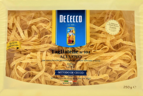 De Cecco Tagliatelle n°104 All'Uovo 250 g