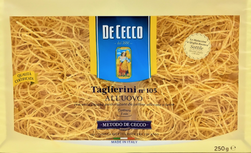 De Cecco Taglierini n°105 All'Uovo 250 g