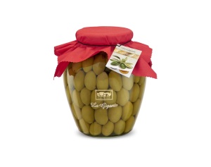 Grüne große Oliven mit Stein La Gigante in Salzlake 1500 g