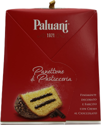 Paluani Panettone 750 g Finemente Decorato e Farcito Con Crema Al Cioccolato (Schokoladenfüllung)