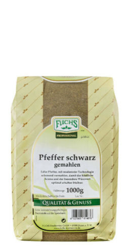 Fuchs Pfeffer schwarz gemahlen 1000 g Fuchs Pfeffer schwarz gemahlen 1000 g